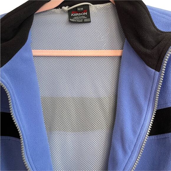 Karbon Purple and Black Fleece Zip Up Sweatshirt - Picture 7 of 8